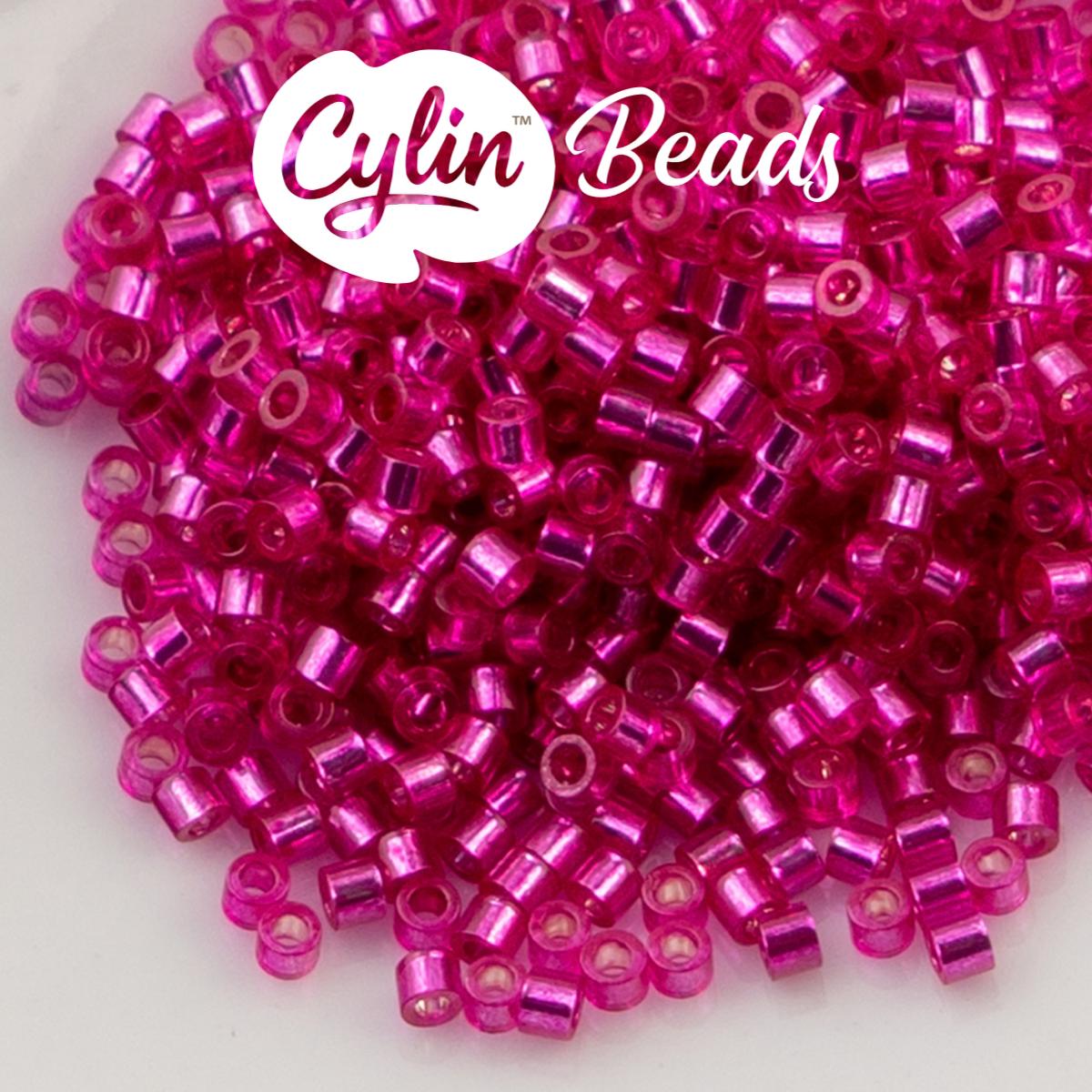 CY11-1216 11/0 Cylin Beads Silverlined Fuchsia