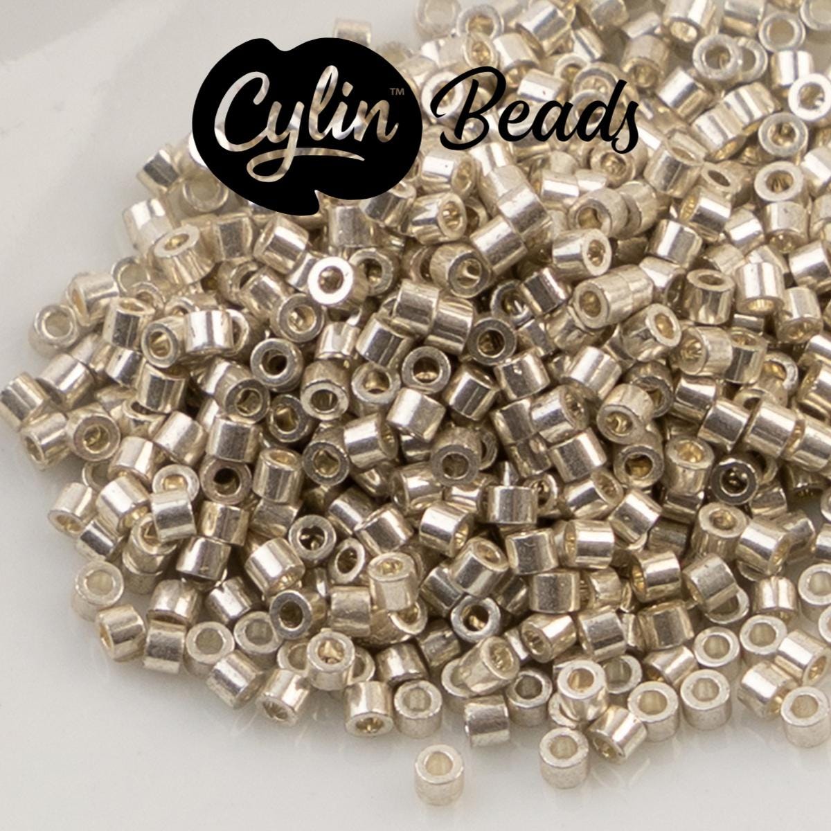 CY11-1219 11/0 Cylin Beads Metaluxe Silver
