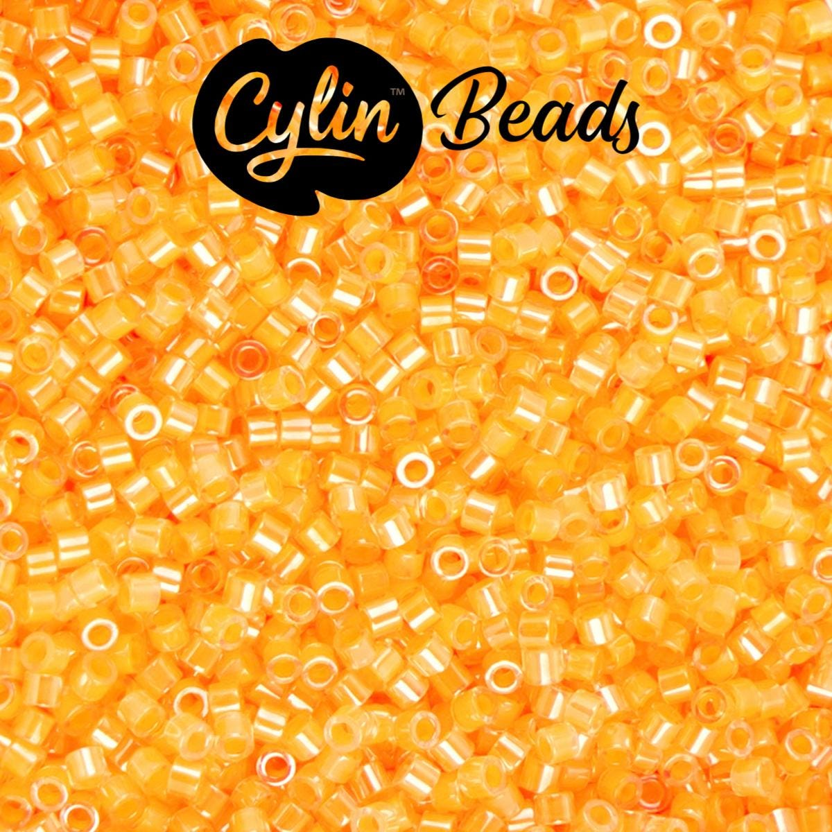 CY11-1222 11/0 Cylin Beads Neon Light Orange