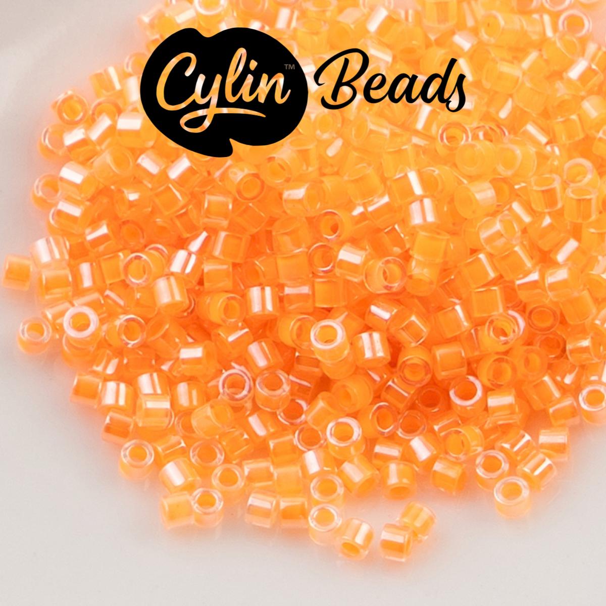 CY11-1222 11/0 Cylin Beads Neon Light Orange