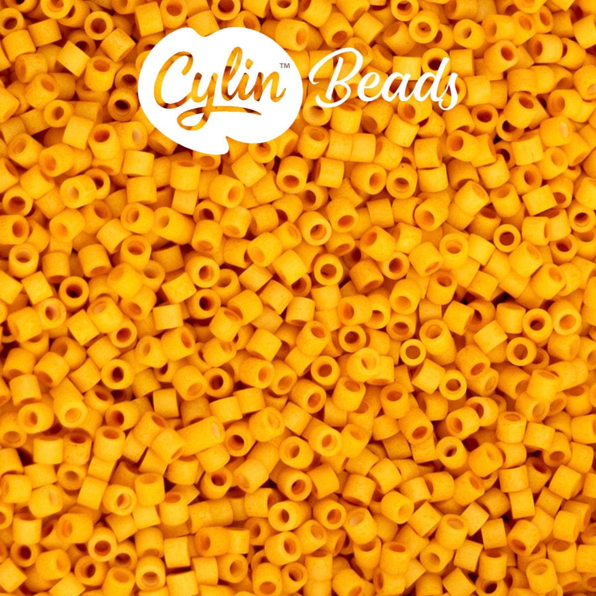 CY11-1224 11/0 Cylin Beads Matte Honeyglass