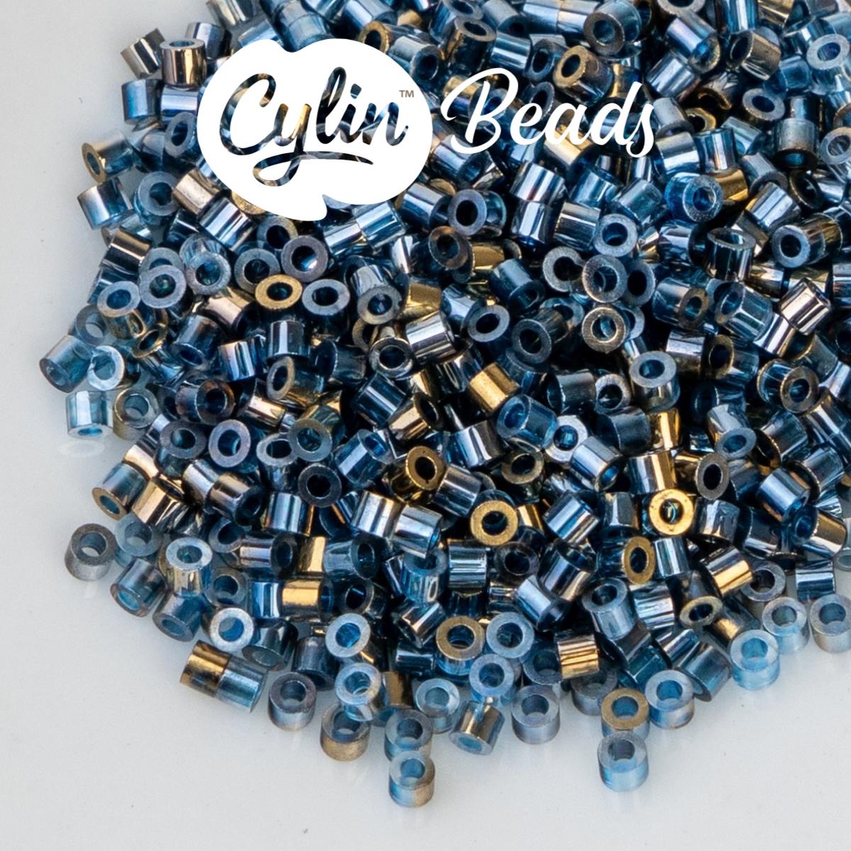 CY11-1232 11/0 Cylin Beads Gilded Halo Dark Sapphire