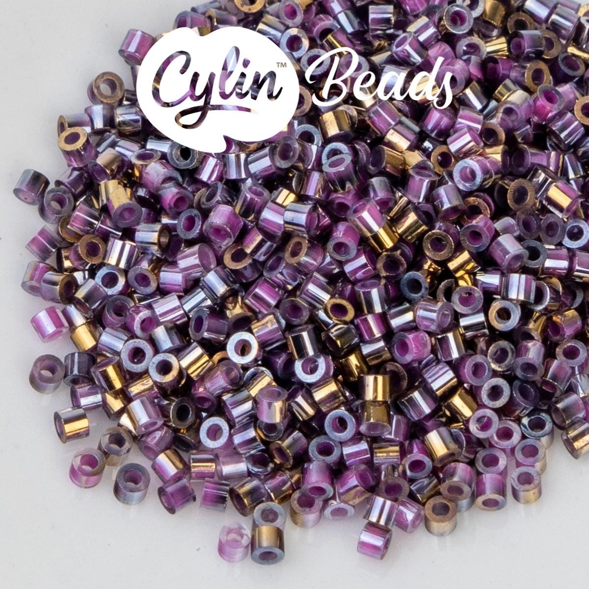 CY11-1233 11/0 Cylin Beads Gilded Halo Orchid Glow