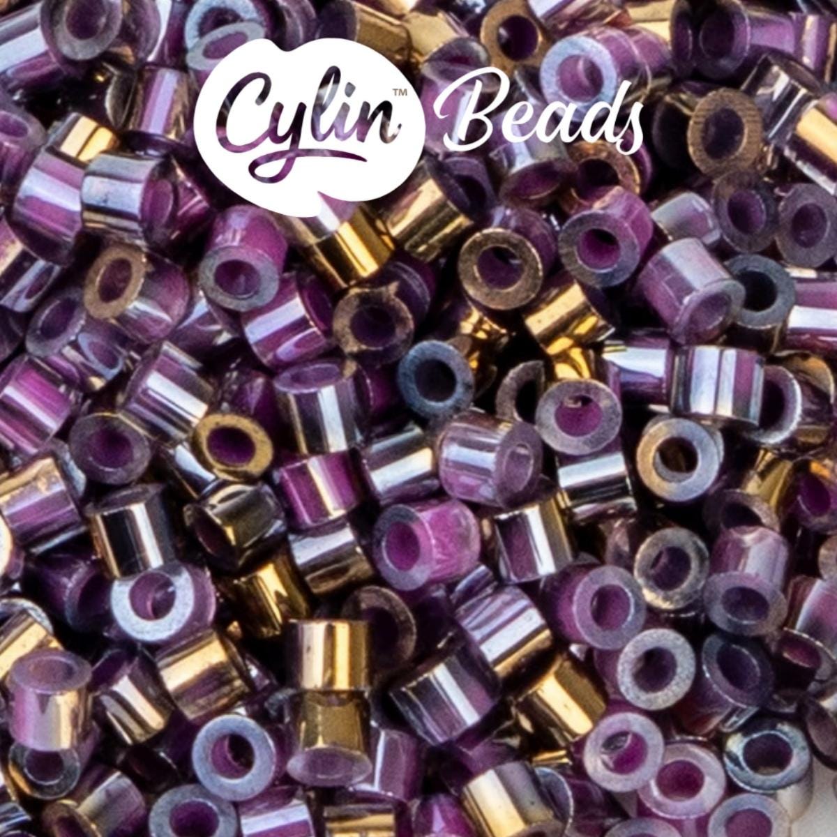 CY11-1233 11/0 Cylin Beads Gilded Halo Orchid Glow
