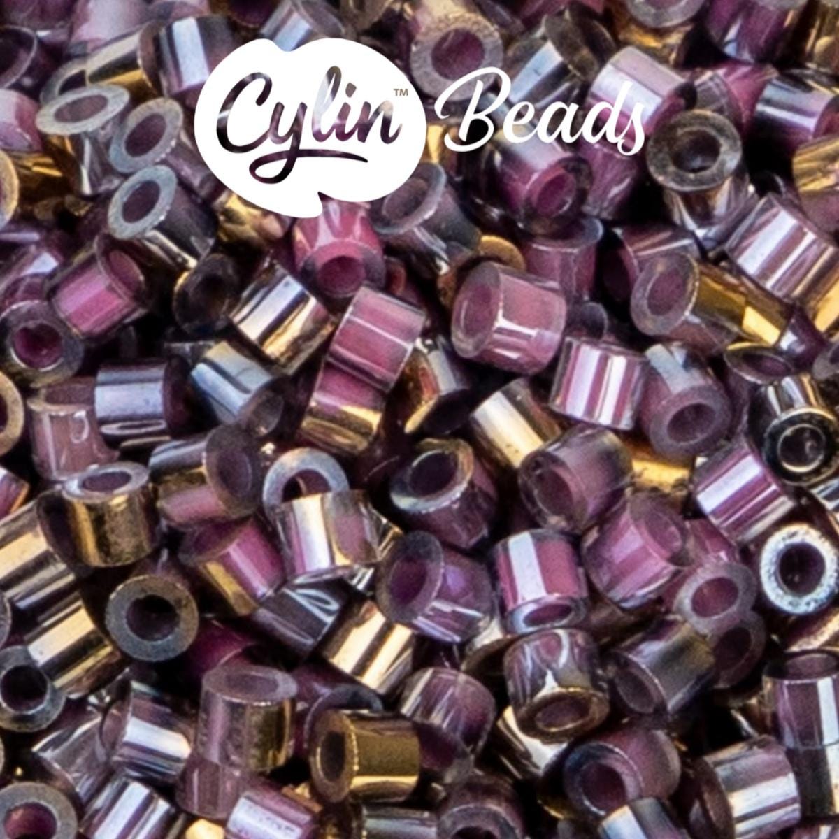 CY11-1238 11/0 Cylin Beads Gilded Halo Blue Flame