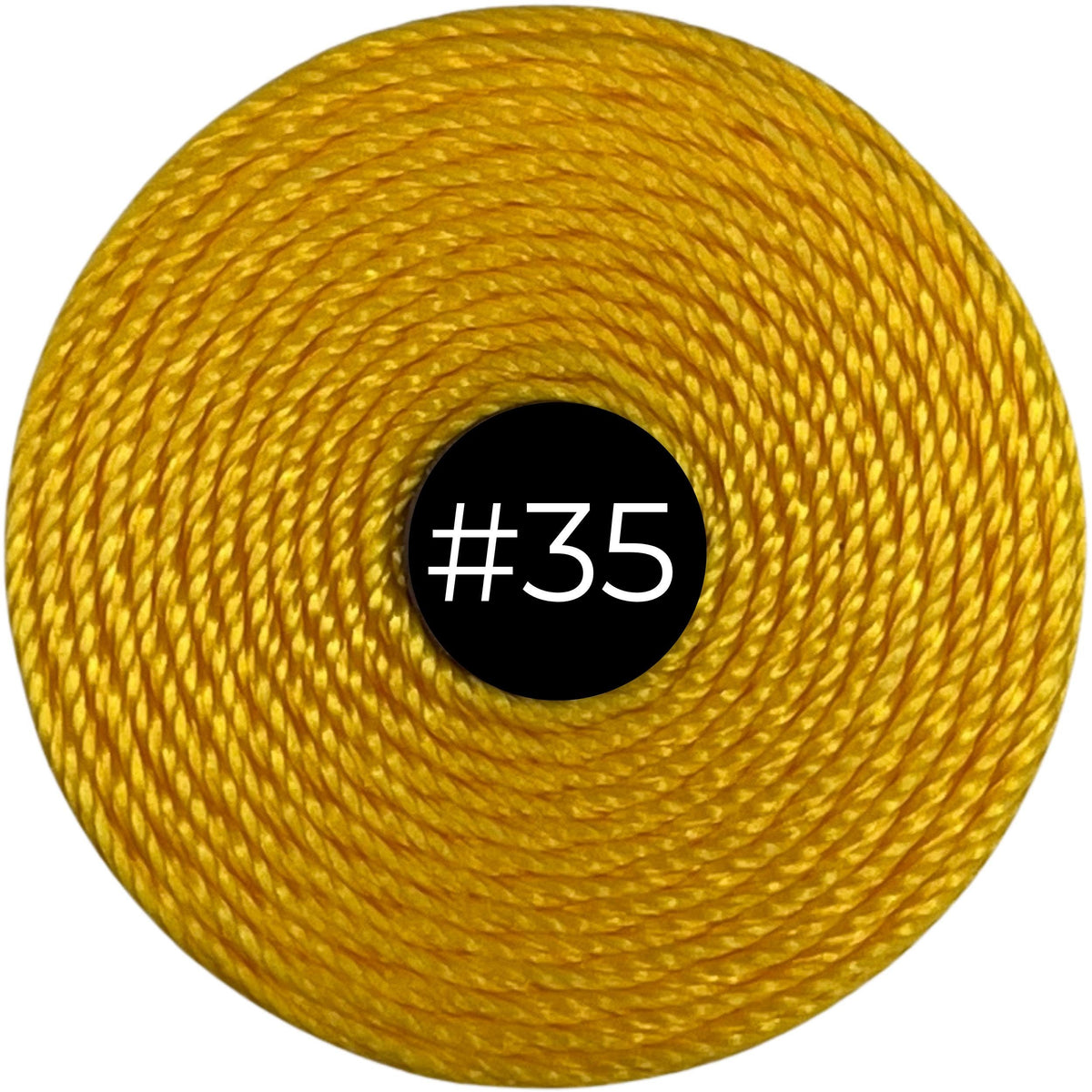 Golden Yellow #35 S-Lon Bead Cord TEX 210 77yd 0.5mm