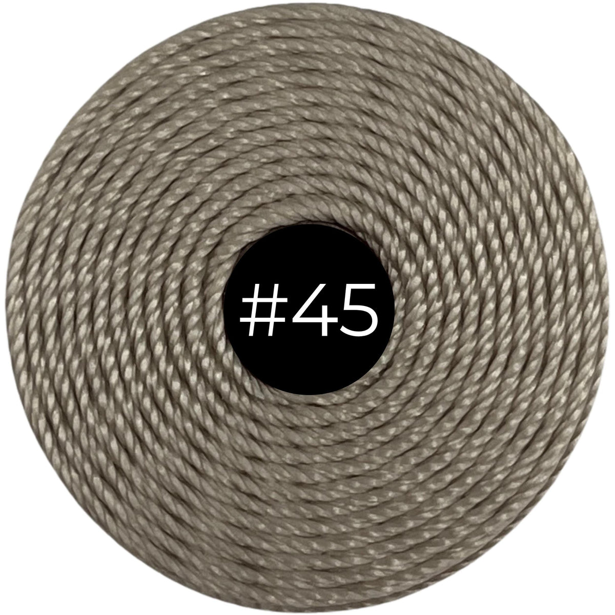 Light Gray #45 S-Lon Bead Cord TEX 210 77yd 0.5mm