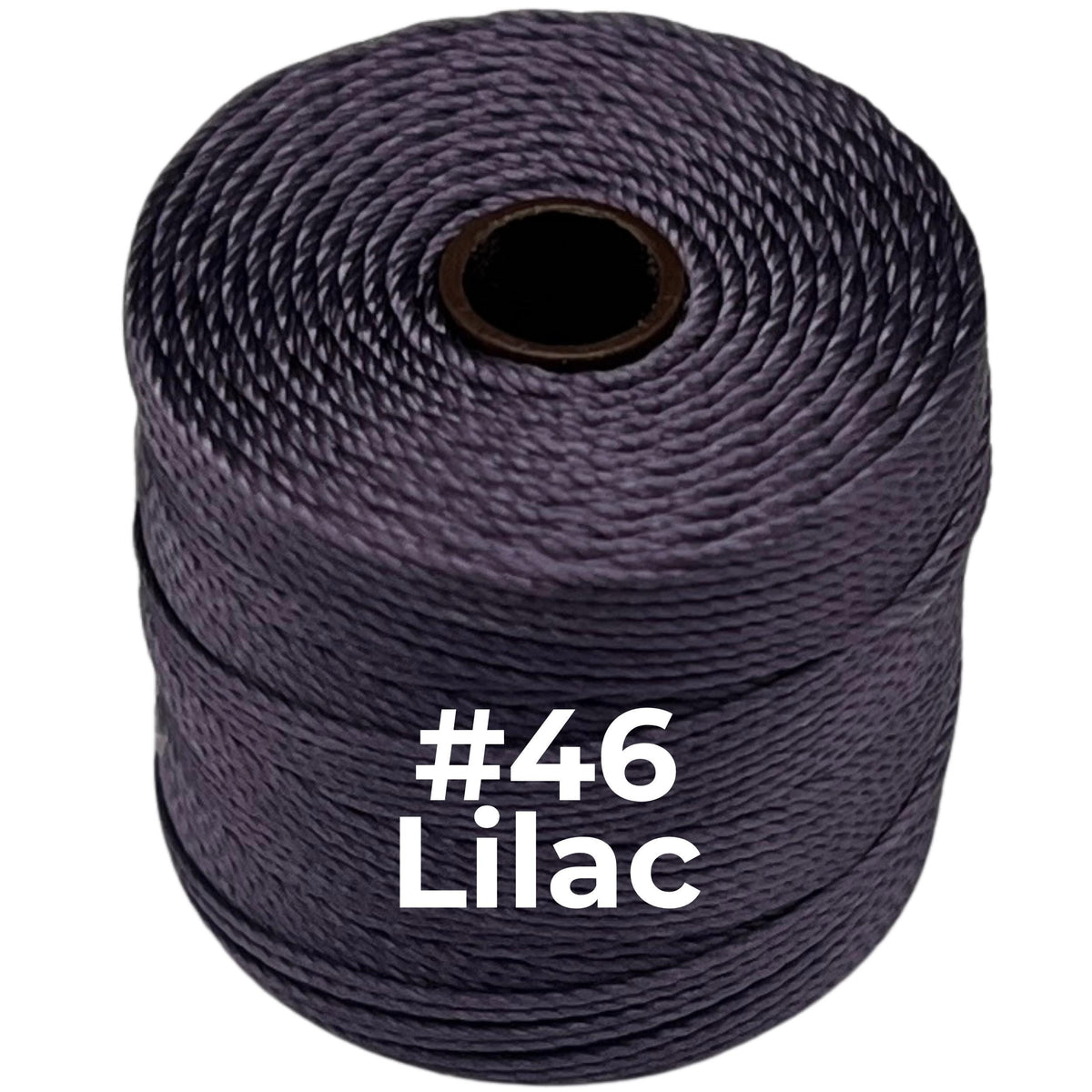 Lilac #46 S-Lon Bead Cord TEX 210 77yd 0.5mm, 1 Spool