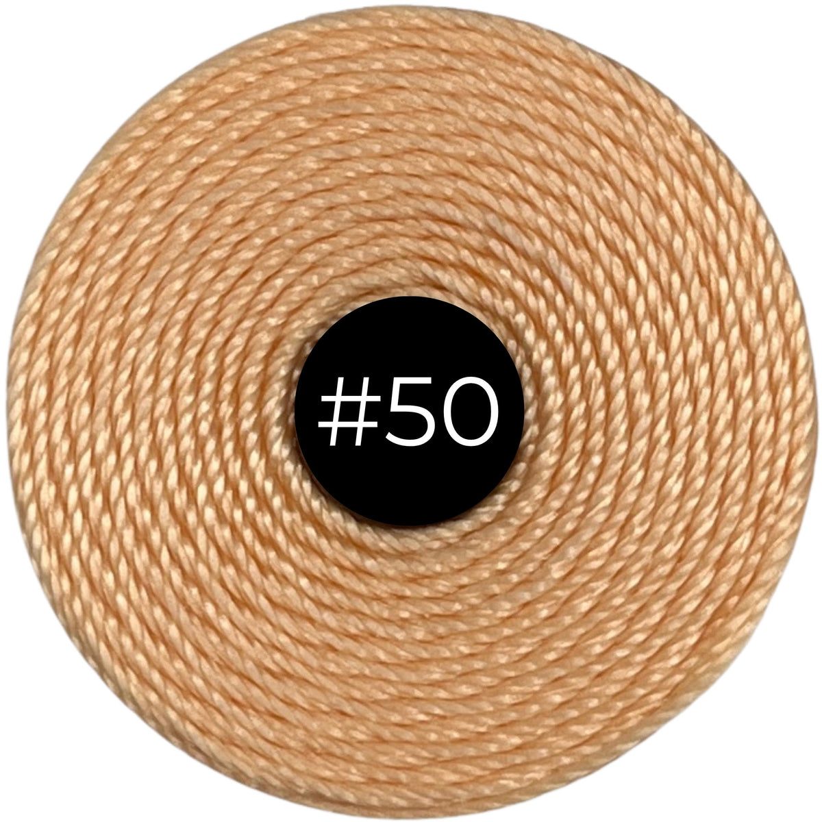 Light Peach #50 S-Lon Bead Cord TEX 210 77yd 0.5mm