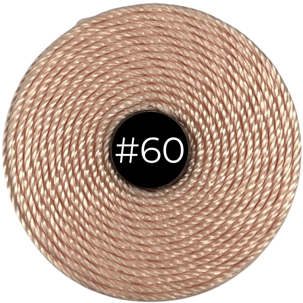 Natural #60 S-Lon Bead Cord TEX 210 77yd 0.5mm, 1 Spool