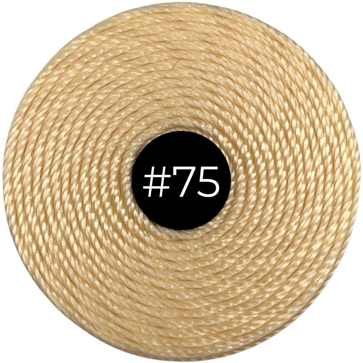 Pale Yellow #75 S-Lon Bead Cord TEX 210 77yd 0.5mm
