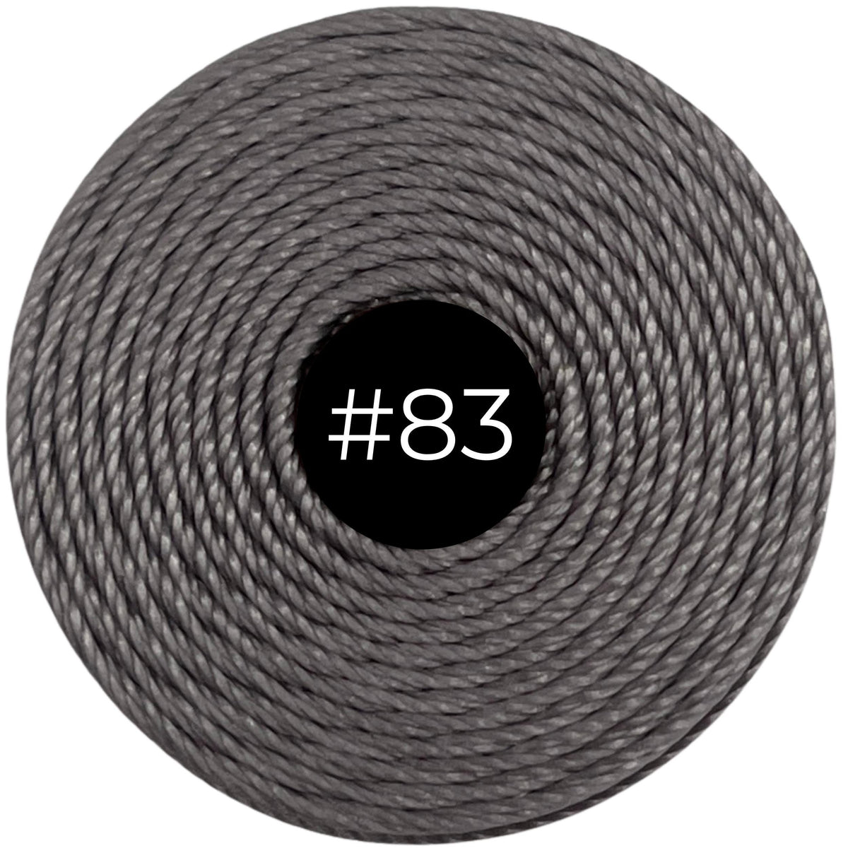 Silver #83 S-Lon Bead Cord TEX 210 77yd 0.5mm
