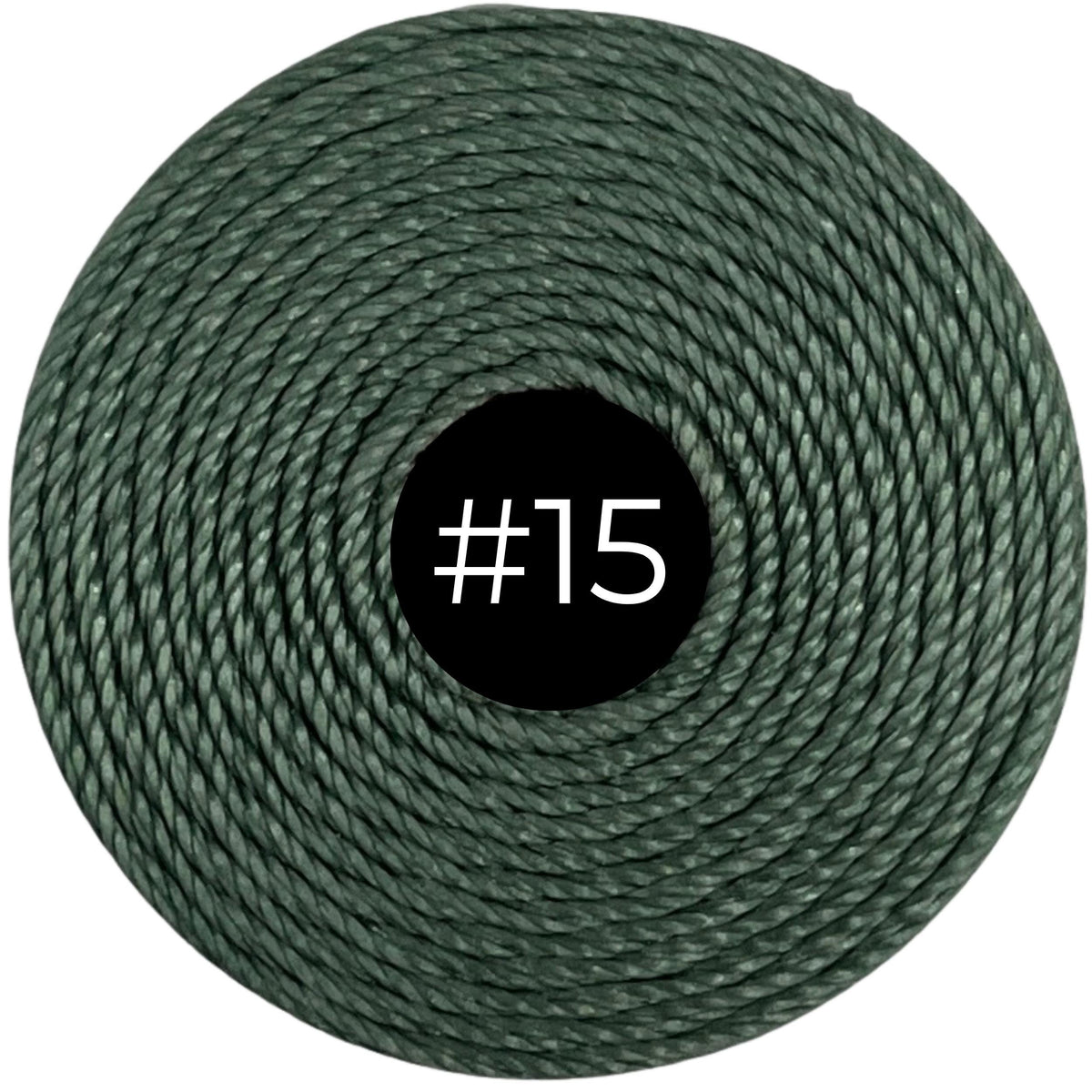 Celery Green #15 S-Lon Bead Cord TEX 210 77yd 0.5mm