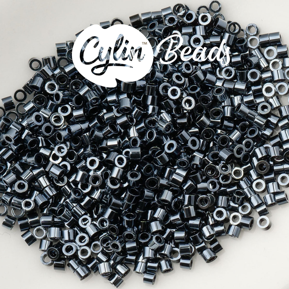 CY11-1000 11/0 Cylin Beads Gunmetal