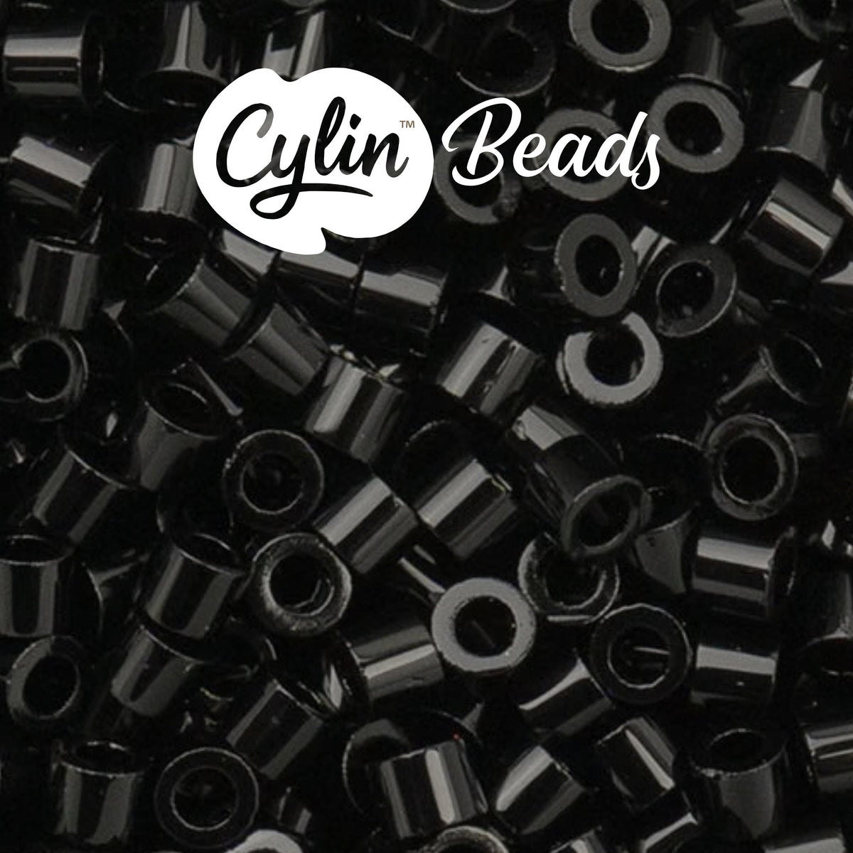 CY11-1003 11/0 Cylin Beads Opaque Black