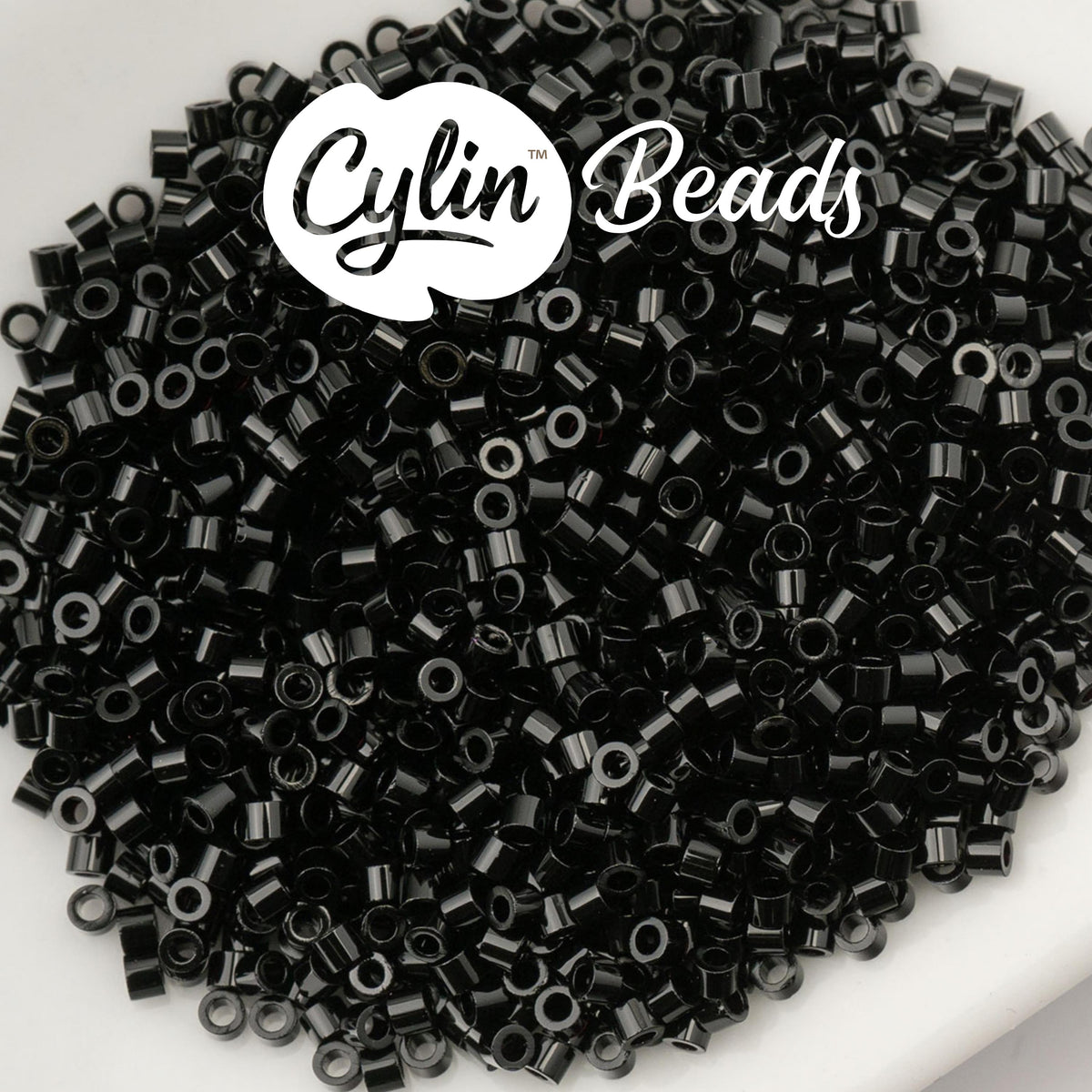 CY11-1003 11/0 Cylin Beads Opaque Black