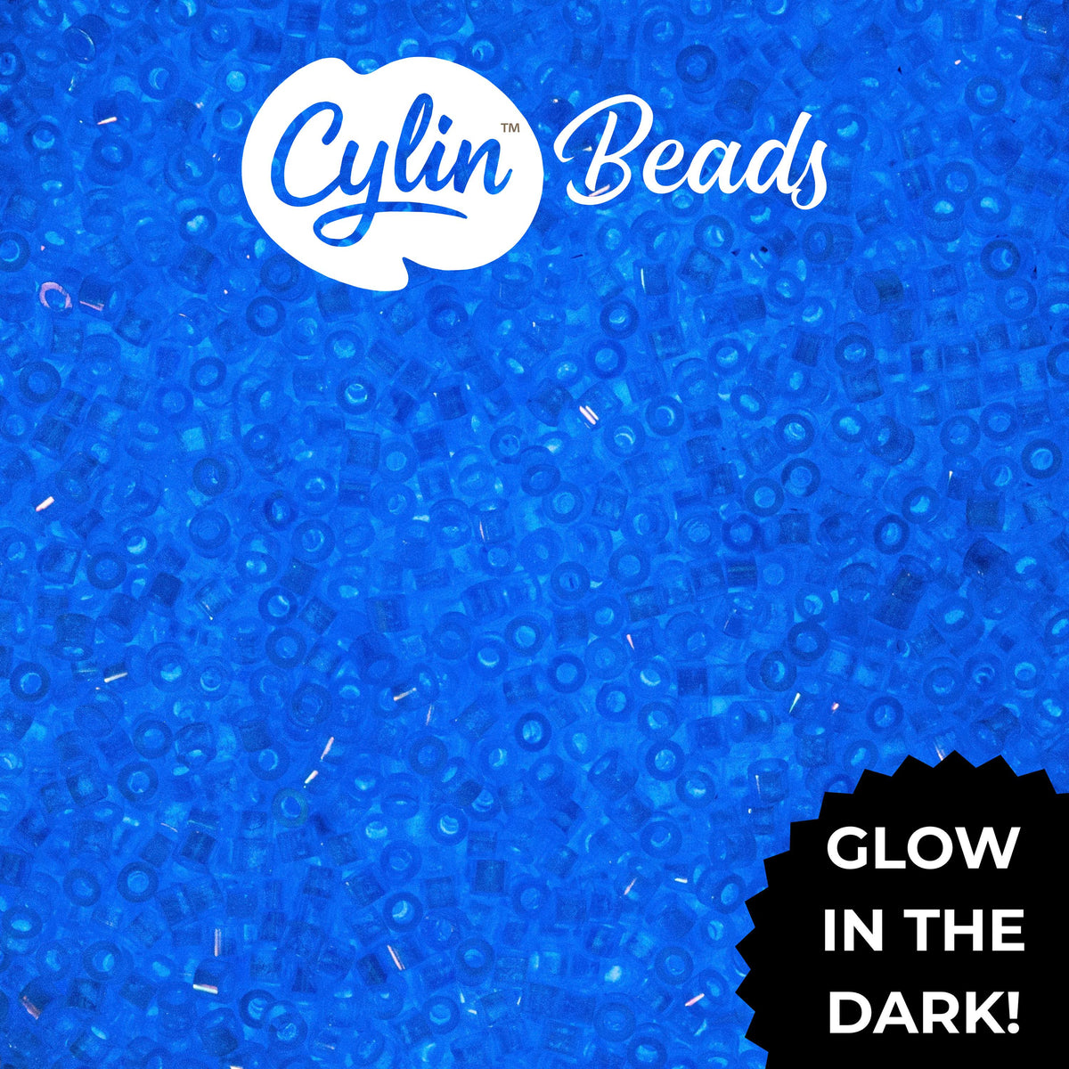 CY11-1120 11/0 Cylin Beads Glow in Dark AB Violet