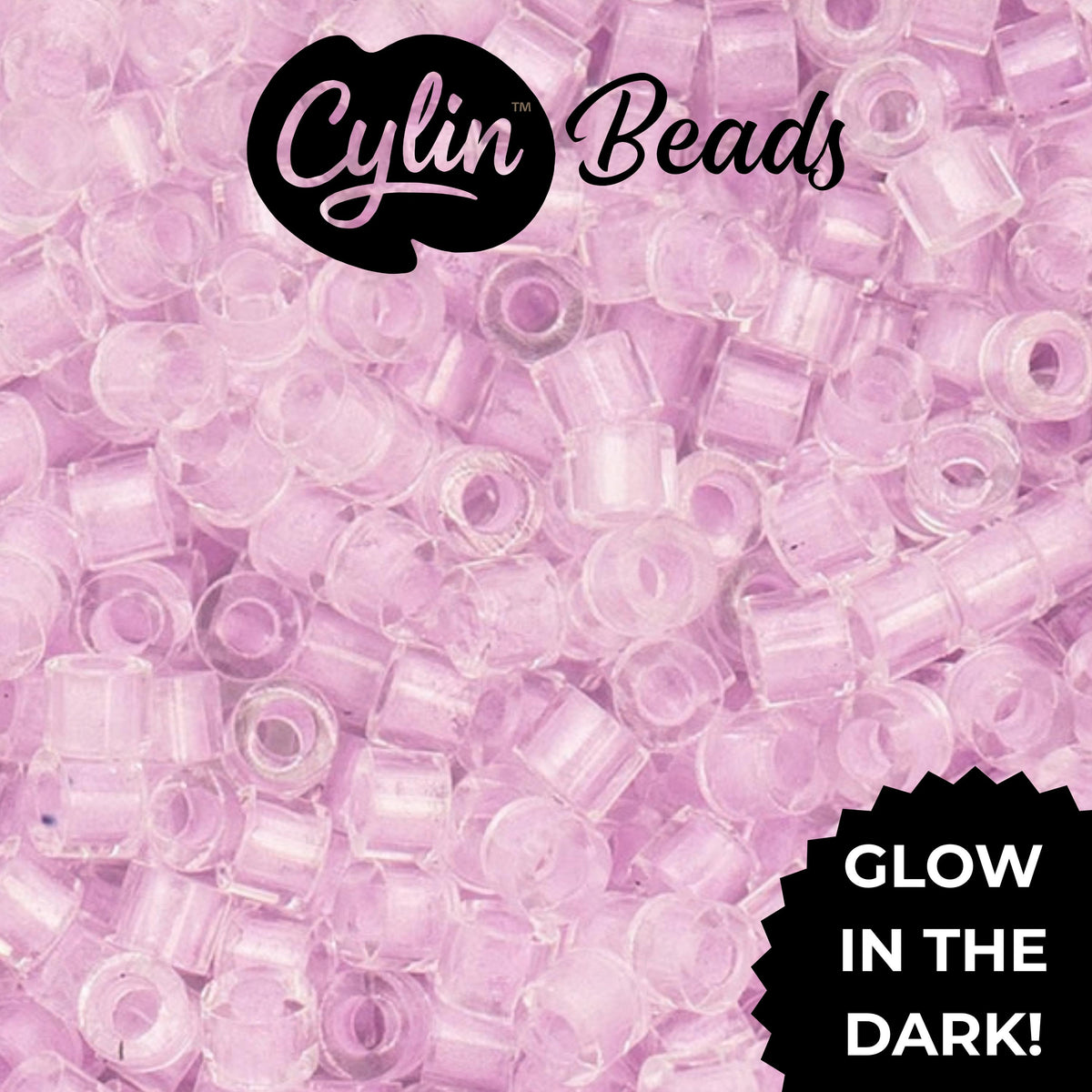 CY11-1140 11/0 Cylin Beads Glow in Dark Violet
