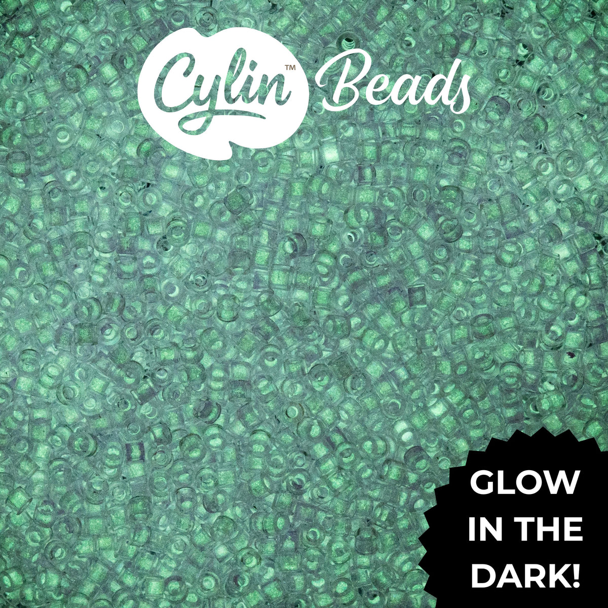 CY11-1141 11/0 Cylin Beads Glow in Dark Purple