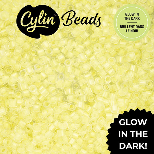 CY11-1142 11/0 Cylin Beads Glow in Dark Yellow