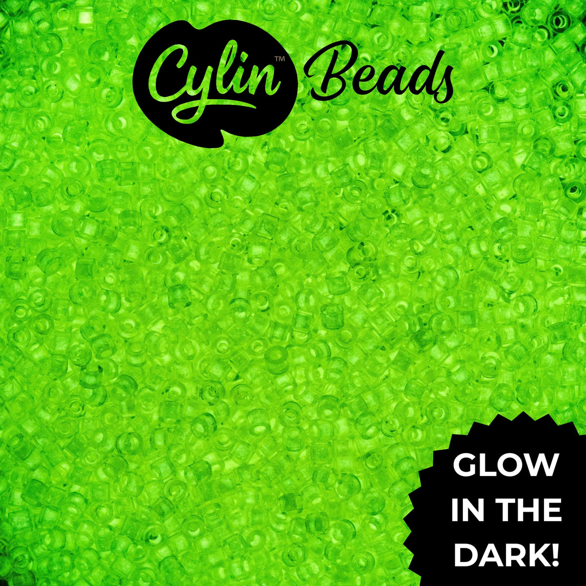 CY11-1142 11/0 Cylin Beads Glow in Dark Yellow