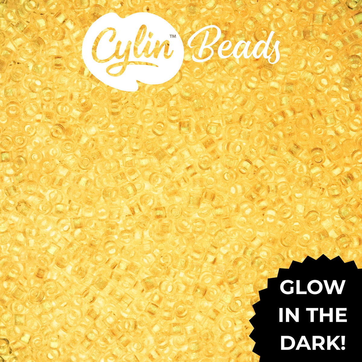 CY11-1149 11/0 Cylin Beads Glow in Dark Coral