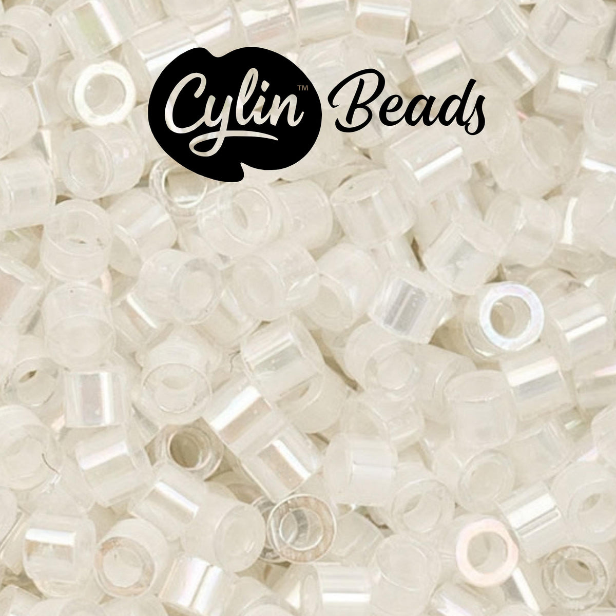 CY11-1012 11/0 Cylin Beads Off White AB