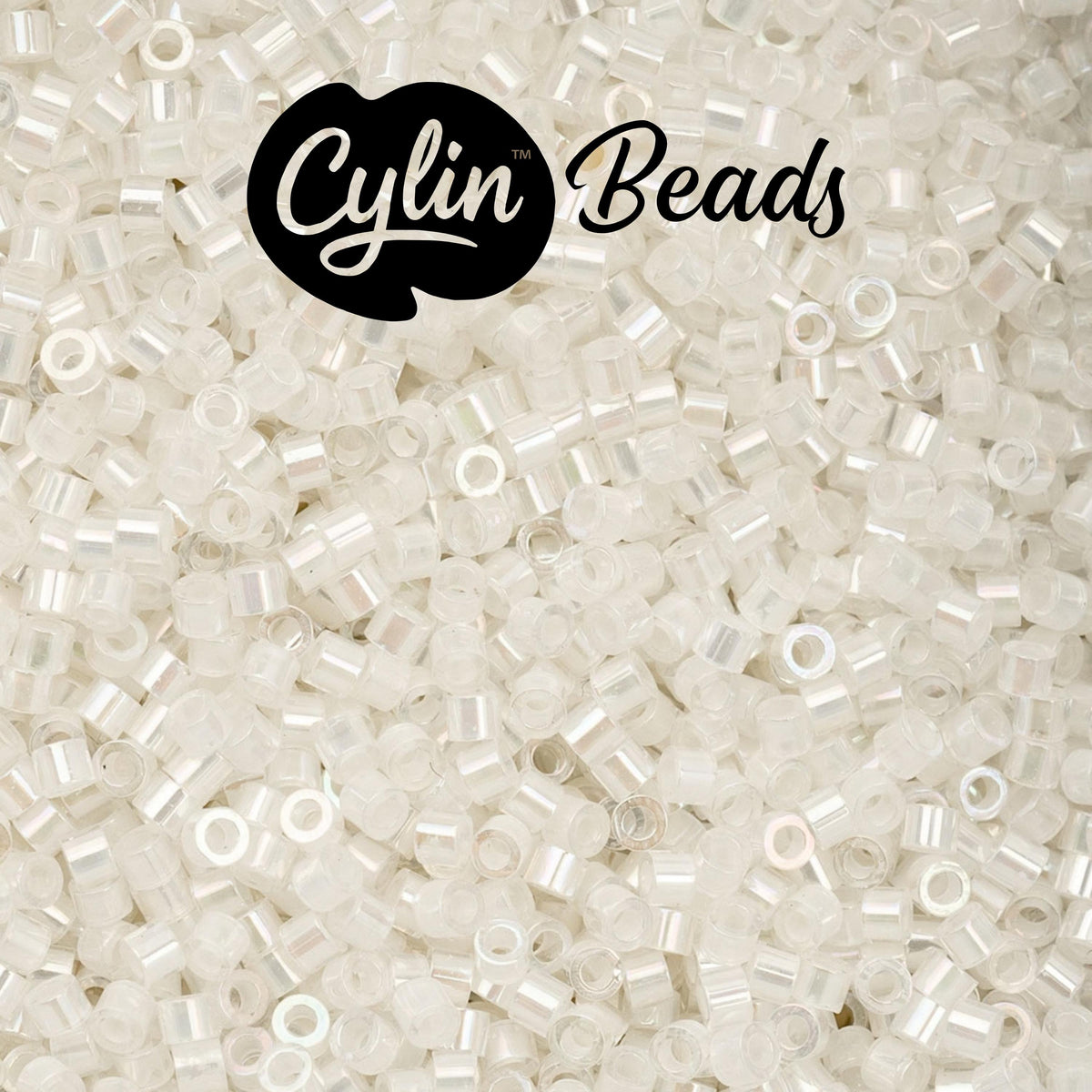 CY11-1012 11/0 Cylin Beads Off White AB