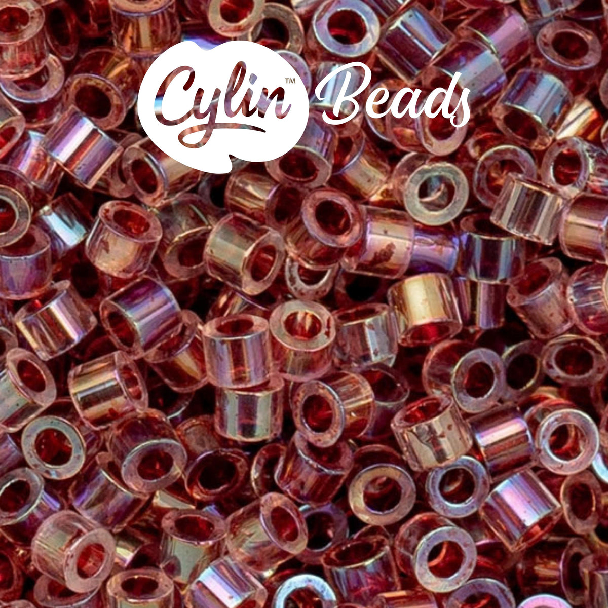 CY11-1018 11/0 Cylin Beads Red Gold Luster