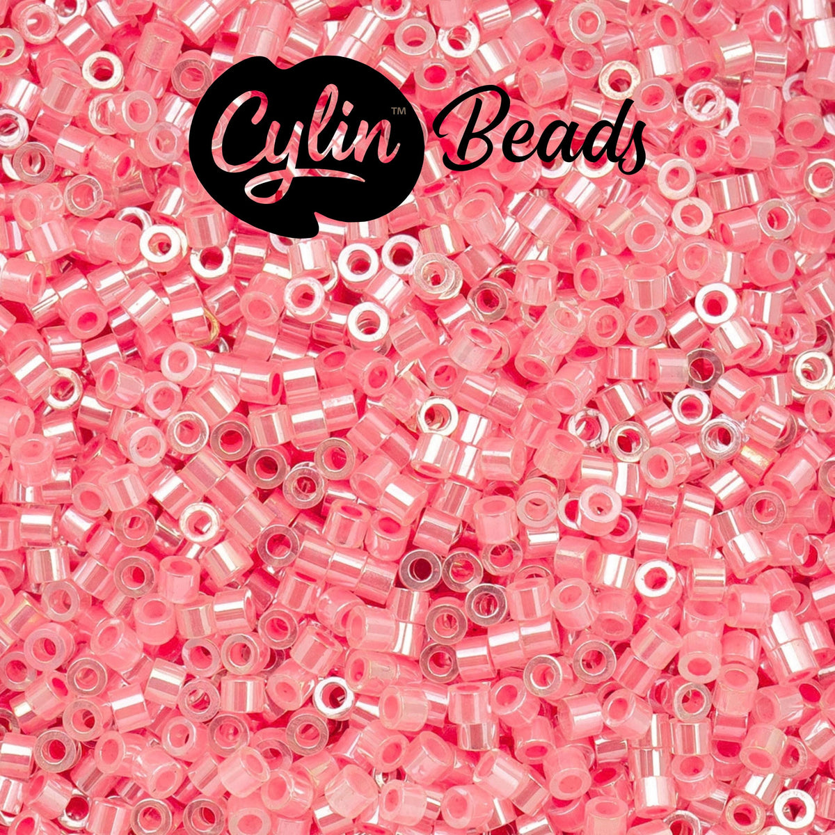 CY11-1028 11/0 Cylin Beads Crystal Rose Lined Ceylon
