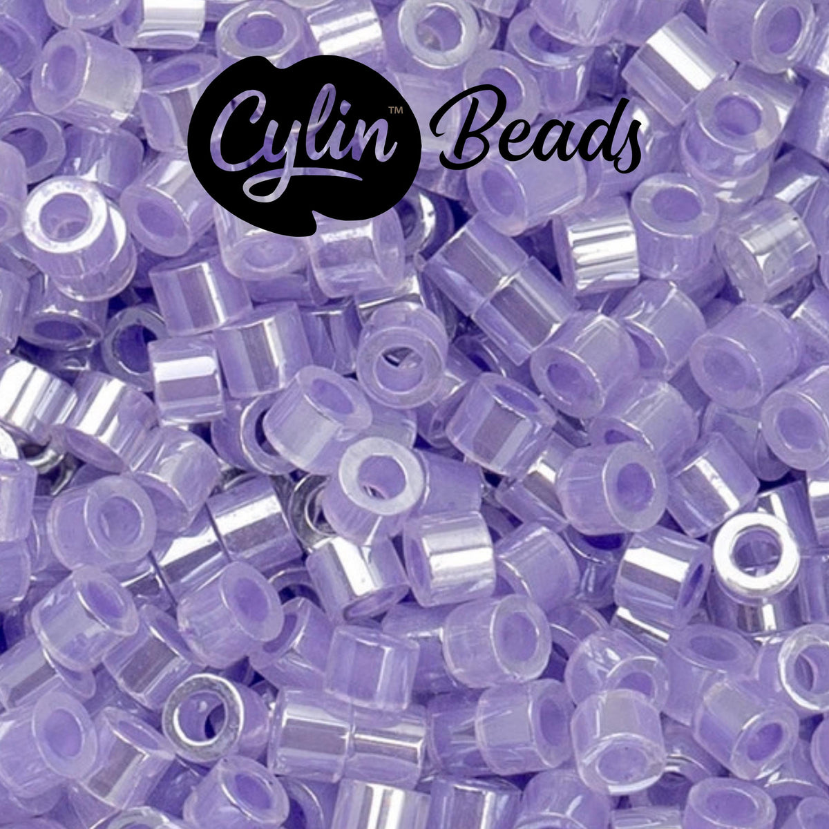 CY11-1034 11/0 Cylin Beads Crystal Purple Lined Ceylon