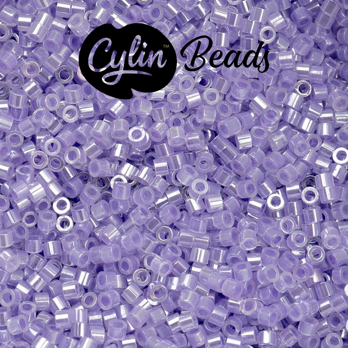 CY11-1034 11/0 Cylin Beads Crystal Purple Lined Ceylon