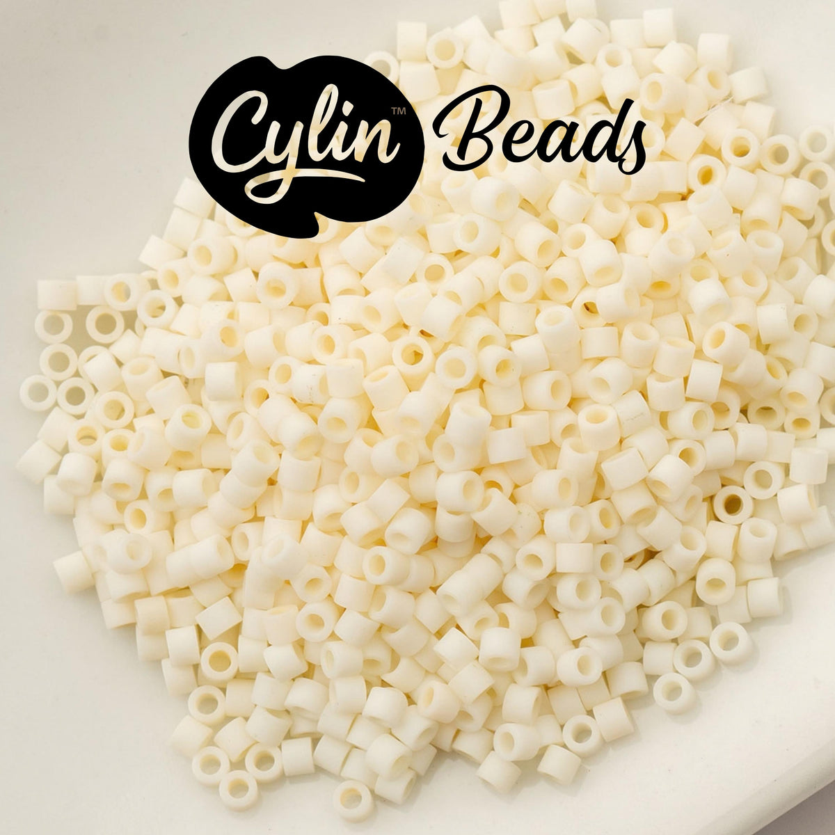 CY11-1036 11/0 Cylin Beads Matte Cream Glazed Luster