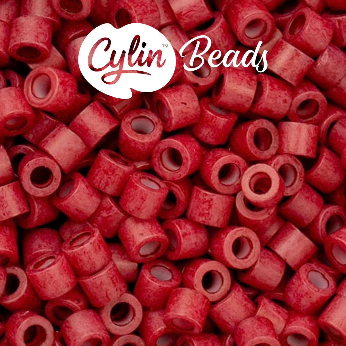 CY11-1037 11/0 Cylin Beads Matte Opaque Red