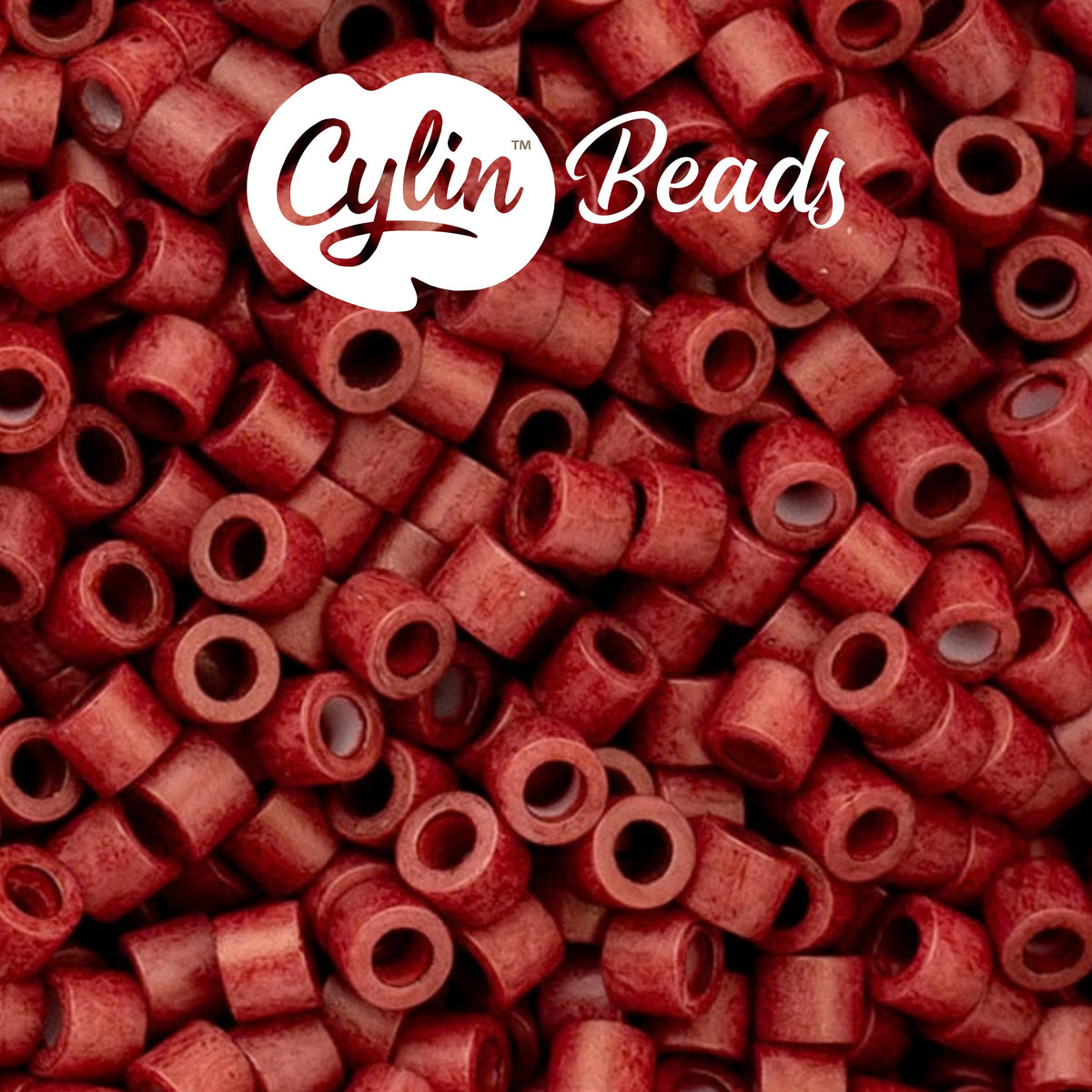 CY11-1038 11/0 Cylin Beads Matte Metallic Dark Red Maroon