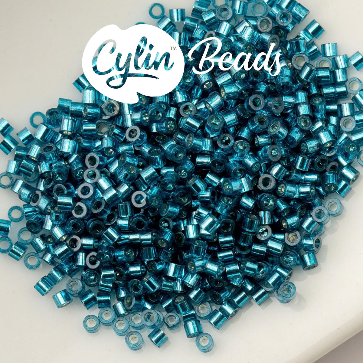 CY11-1043 11/0 Cylin Beads Silverlined Blue Zircon
