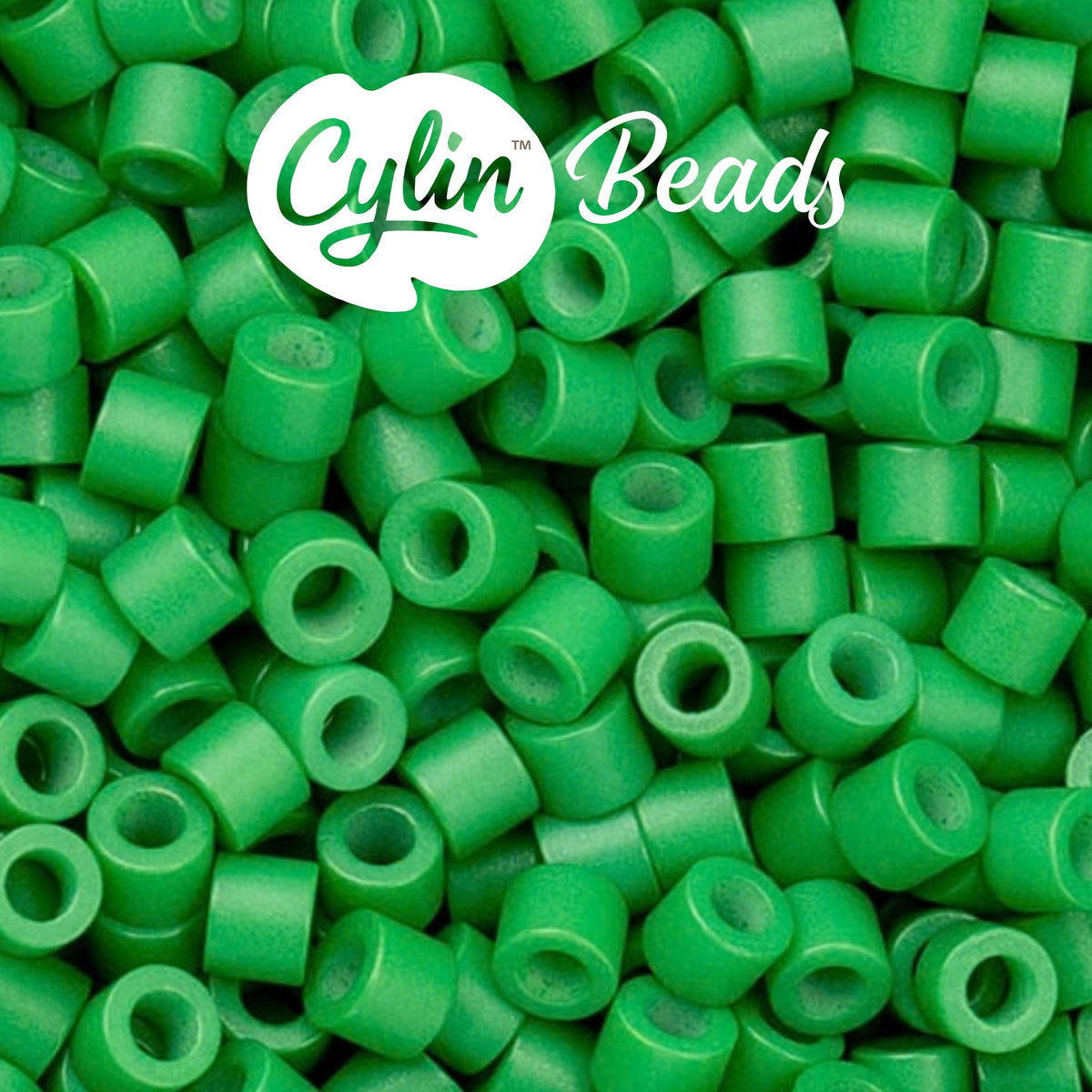 CY11-1046 11/0 Cylin Beads Opaque Kelly Green