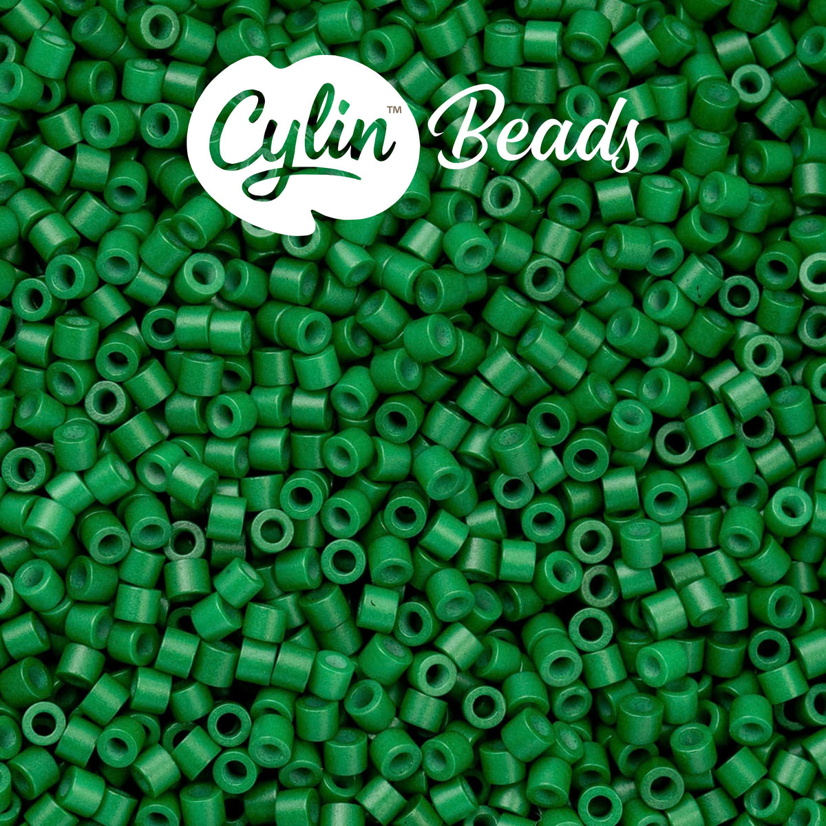 CY11-1047 11/0 Cylin Beads Opaque Jade Green