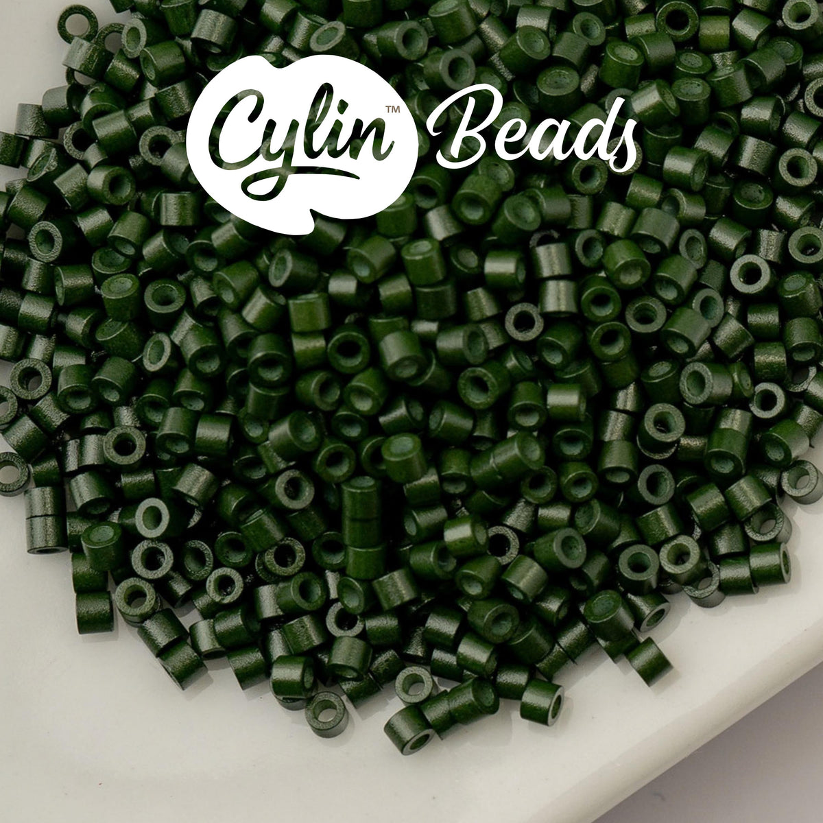 CY11-1052 11/0 Cylin Beads Opaque Forest Green