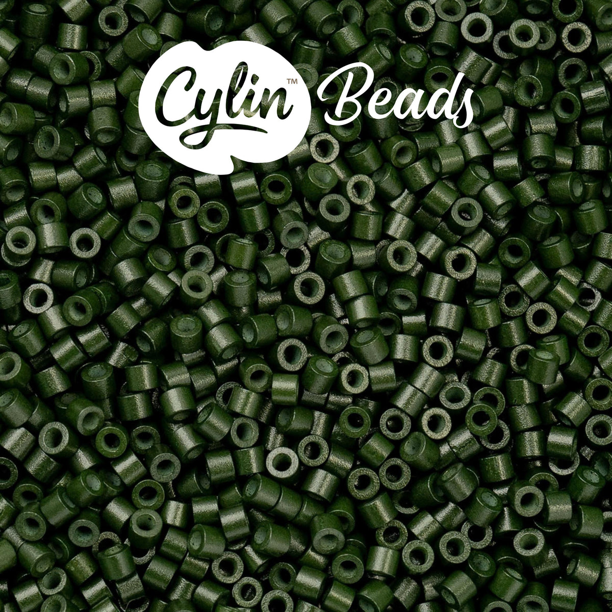 CY11-1052 11/0 Cylin Beads Opaque Forest Green