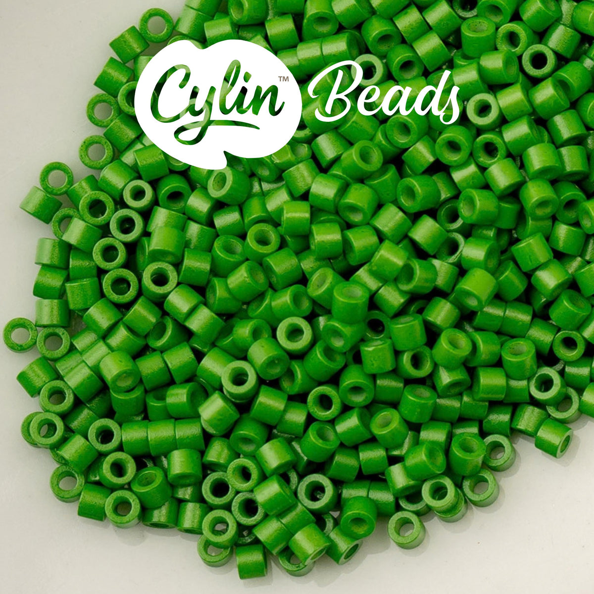 CY11-1056 11/0 Cylin Beads Opaque Grass Green