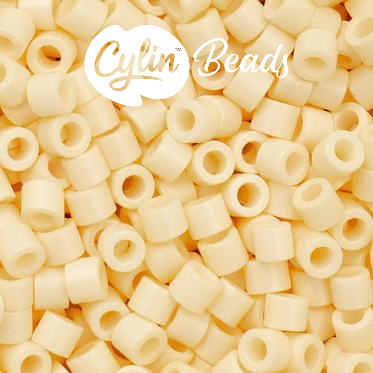 CY11-1064  11/0 Cylin Beads Opaque Dark Cream