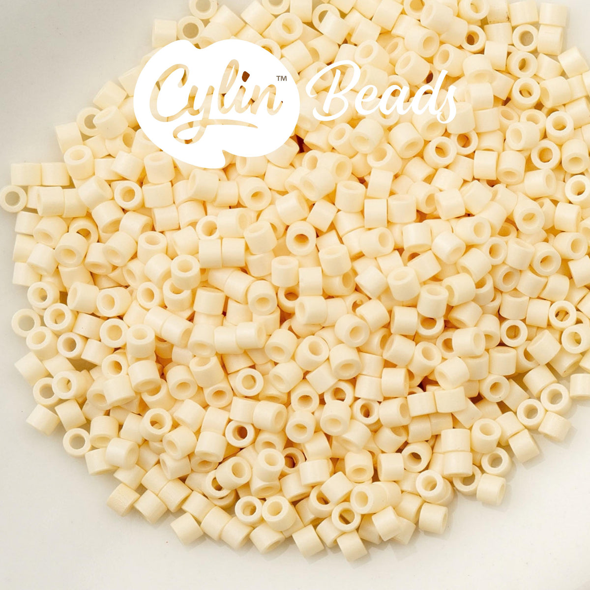 CY11-1064  11/0 Cylin Beads Opaque Dark Cream