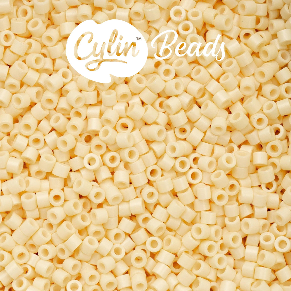 CY11-1064  11/0 Cylin Beads Opaque Dark Cream