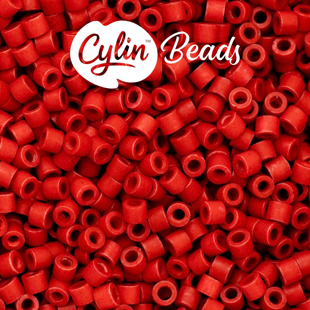 CY11-1068 11/0 Cylin Beads Opaque Matte Red