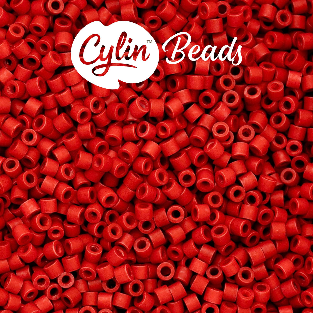 CY11-1068 11/0 Cylin Beads Opaque Matte Red
