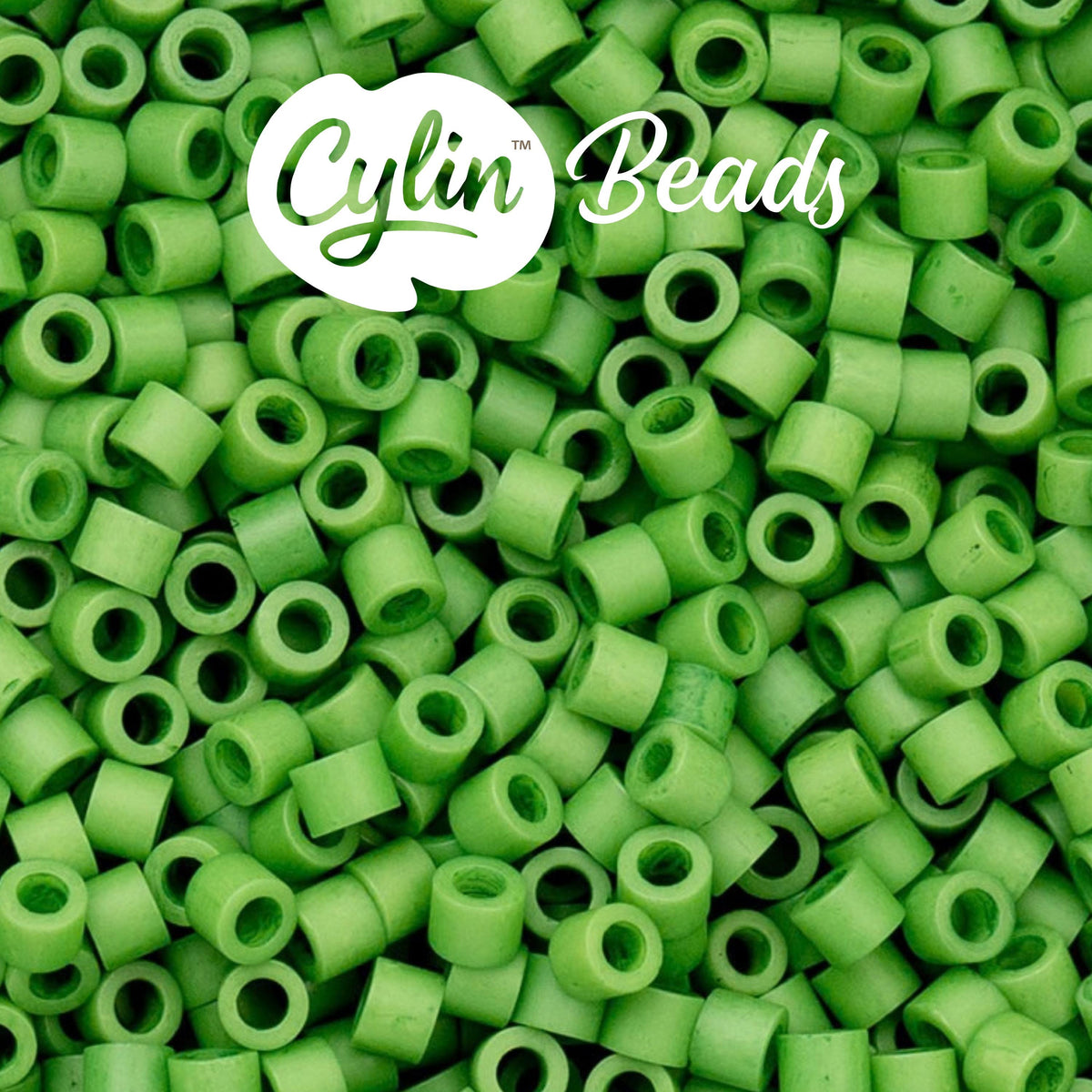CY11-1069 11/0 Cylin Beads Opaque Matte Spring Green