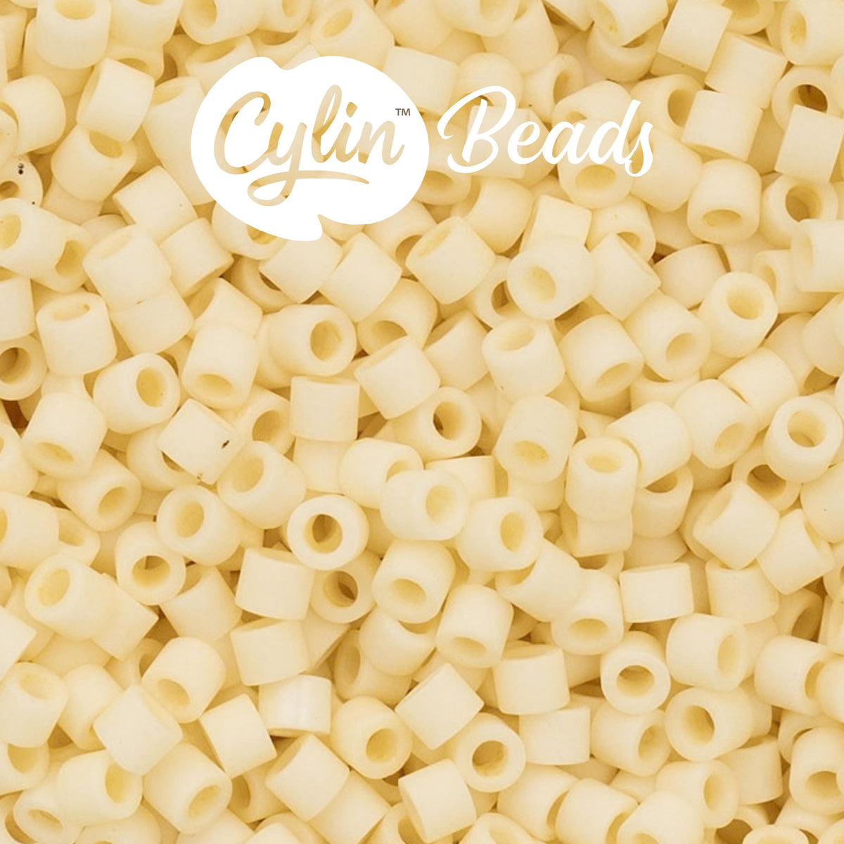CY11-1072 11/0 Cylin Beads Opaque Matte Dark Cream