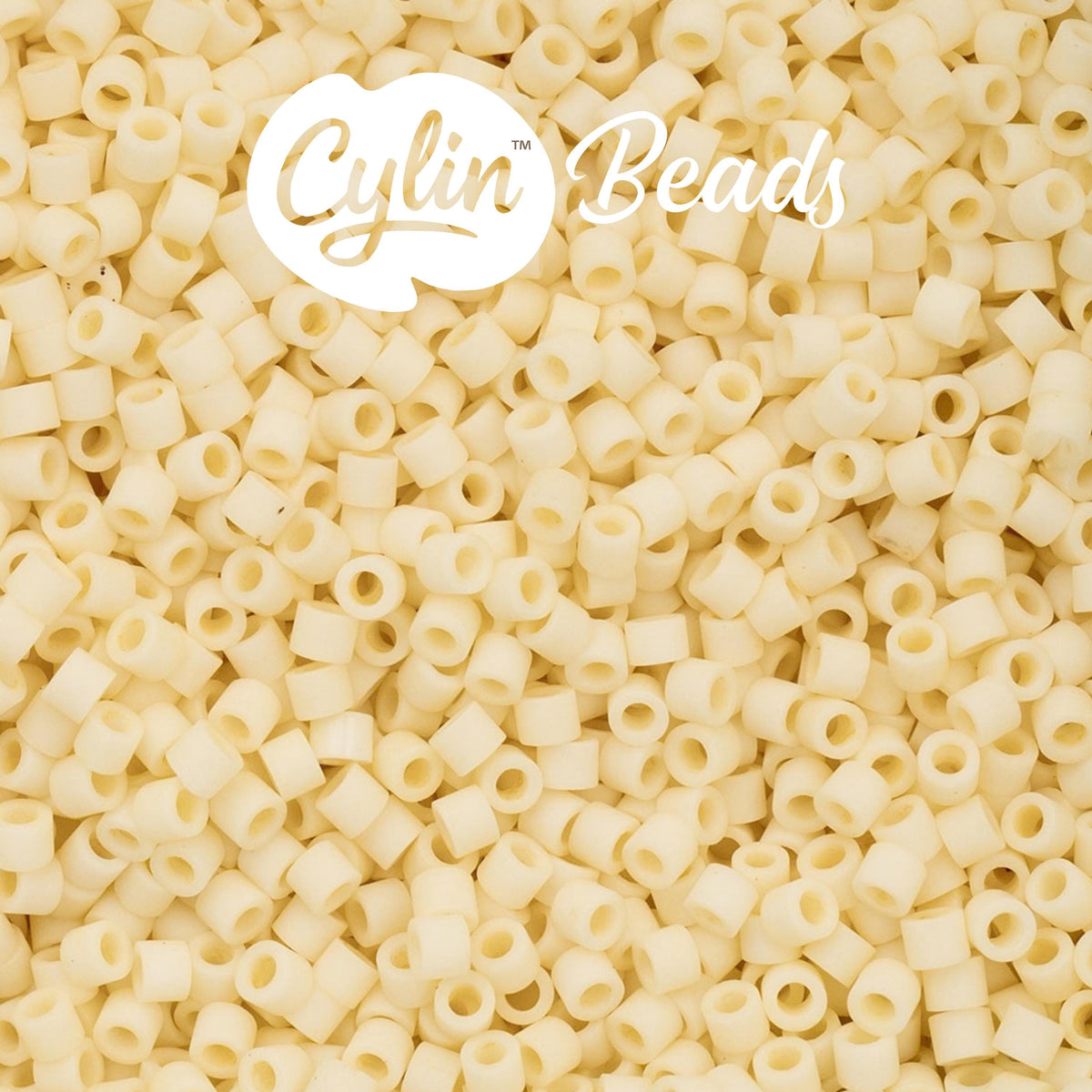 CY11-1072 11/0 Cylin Beads Opaque Matte Dark Cream