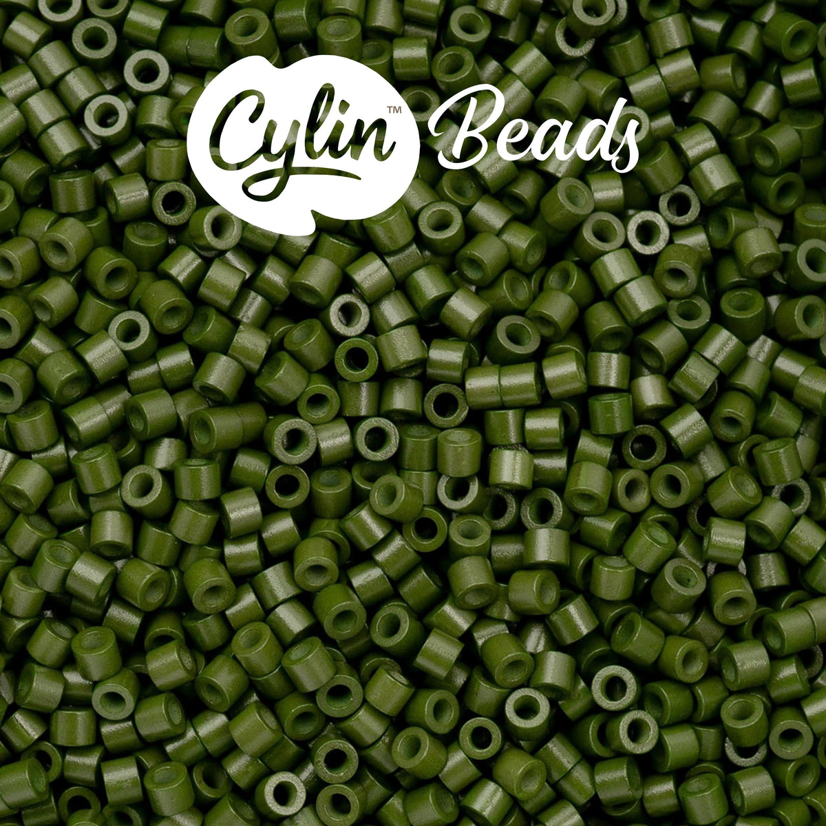 CY11-1077 11/0 Cylin Beads Opaque Green Avocado